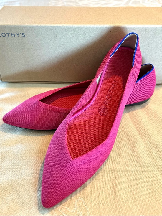 Rothy's Shoes - Rothy’s The Point Berry Pink Flats Size 10 NWT/NIB Retired Color